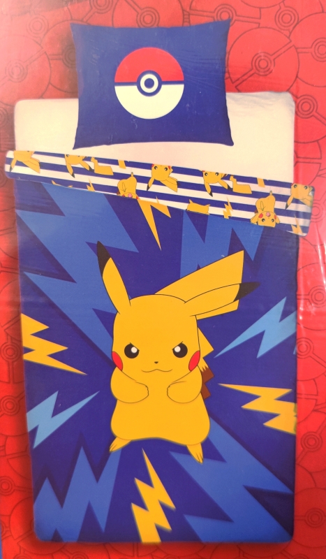 Pokemon Bettwäsche Blau mit Pikachu